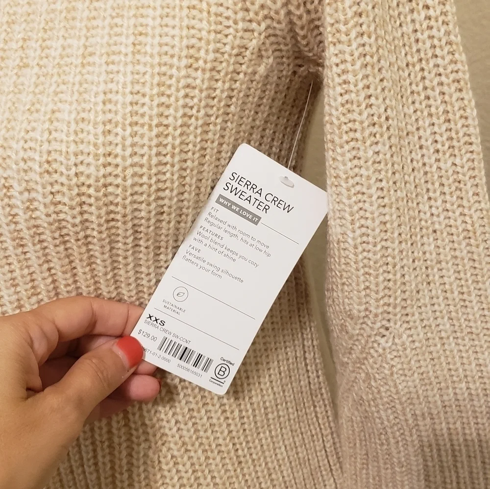 Athleta Sierra Crew Sweater NEW